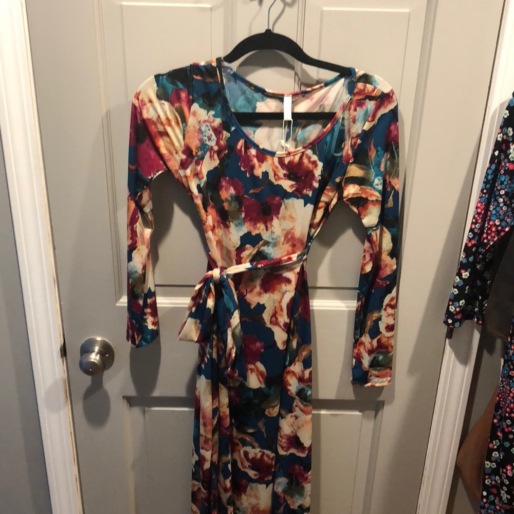 NWT Pink blush Long floral dress